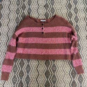 super cozy and comfy striped sweater from american eagle!